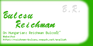 bulcsu reichman business card